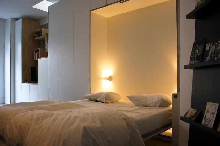 Kastenwand met opklapbed